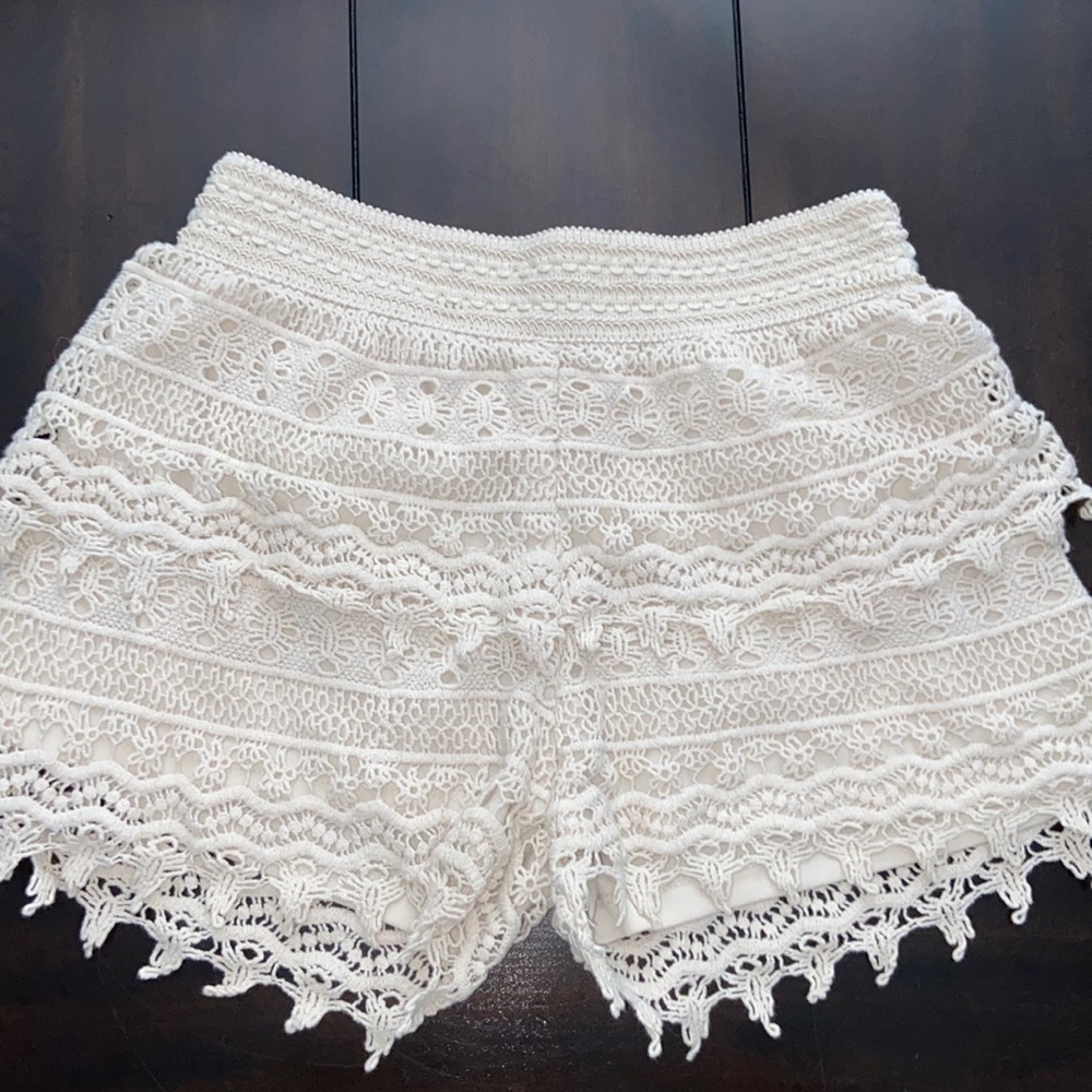 White Limonata Ruffle Shorts